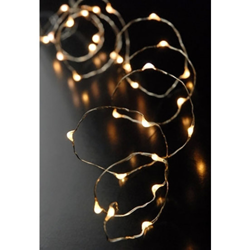Large View 2.m Warm White Light Battery inLine LED Fairy Lights 