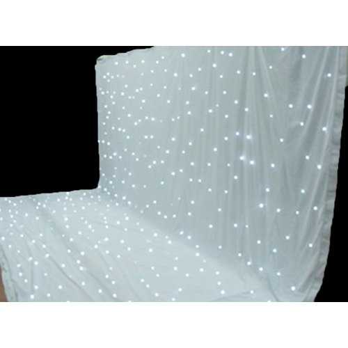 Large View 3m tall x 6m wide LED WHITE Starlight Curtain - Bright White Lights