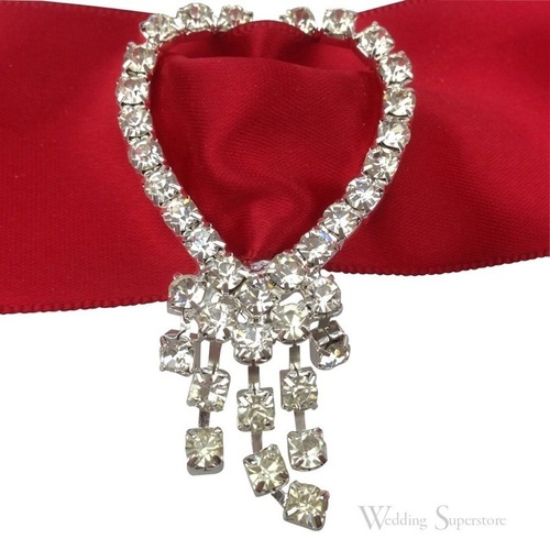 Large View 5pk  Rhinestone Heart Drop Cluster