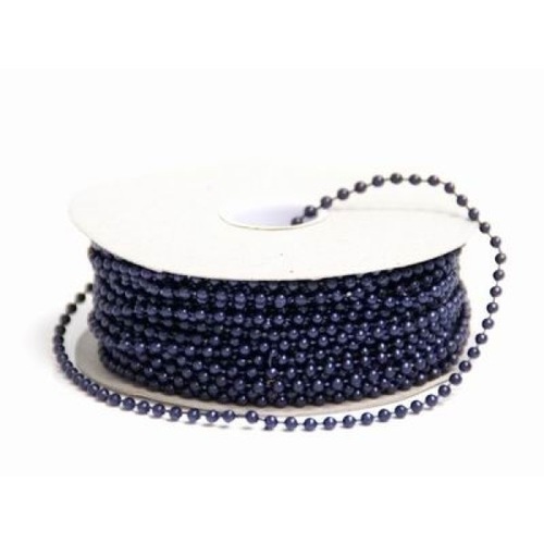 Large View String Beads - 3mm - Navy Blue - 24yds