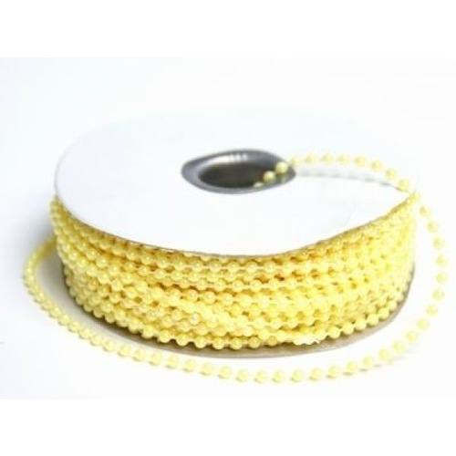 Large View String Beads - 3mm - Yellow - 24yds