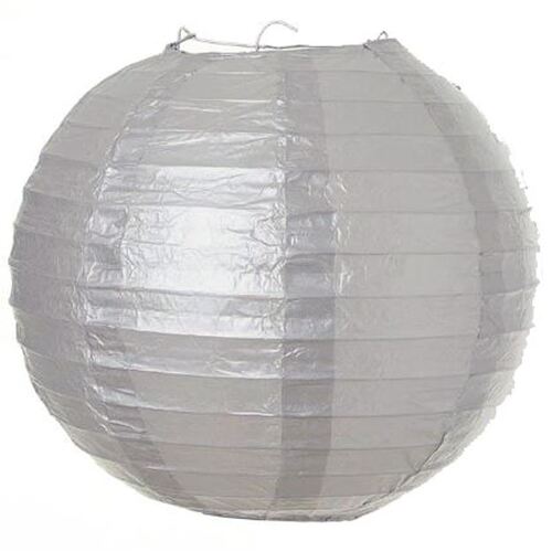 Large View Paper Lantern - 30cm (12inch) - Silver