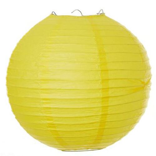 Large View Paper Lantern - 40cm (16inch) - Yellow