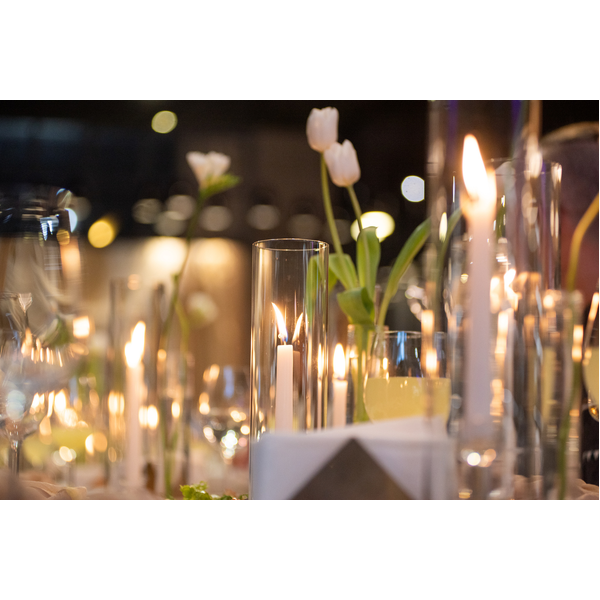 Large View 2pcs - 7cmx35cm Glass Cylinder Windlight Shade Candle Cover