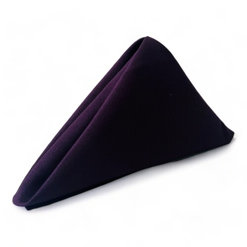 Large View Cloth Napkin - Quality Polyester - Egg Plant