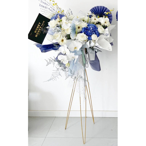 Large View 96cm - Gold Tripod Style Flower/Centerpiece Stands
