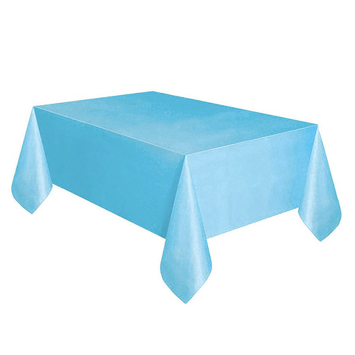 Large View 137x275cm Light Blue Plastic Party Tablecloth