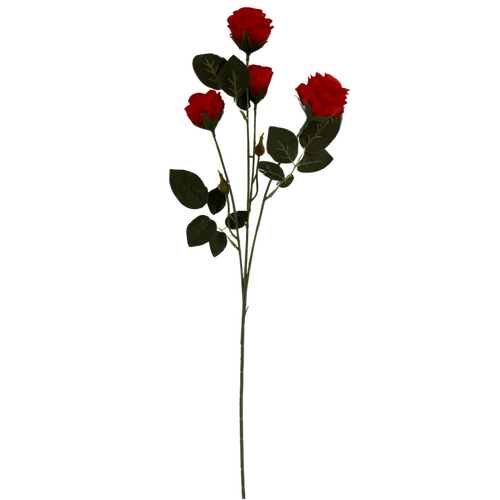 Large View Red - 63cm 4 Head Mini Rose Head Branch