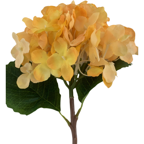 Large View Hydrangea Stem 35cm - Yellow