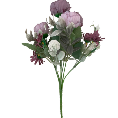 Large View Dusty Purple Peony Filler Flower Bunch