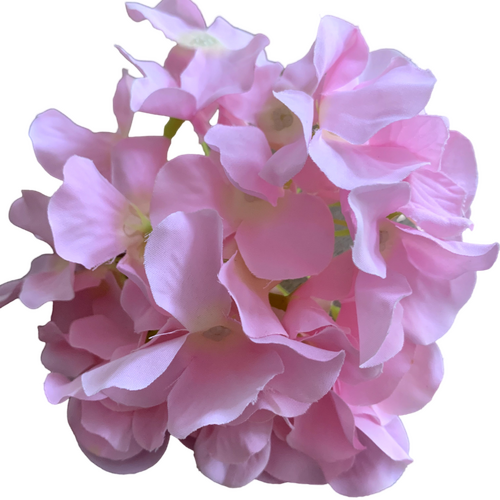Large View 15cm Hydrangea Flower Head - Pink