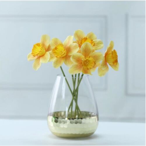 Large View 30cm Single Stem Daffodil - Dark Yellow/Orange