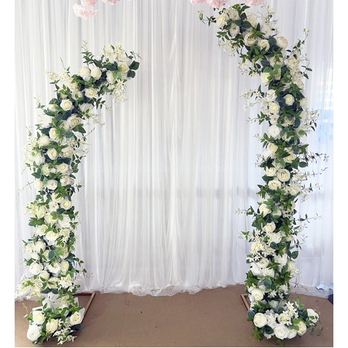 Large View 2pcs Floral Wedding Arch Set - Flowers & Frame included