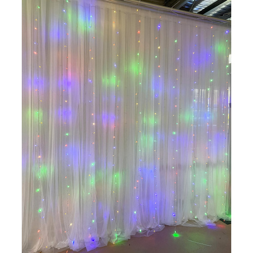 Large View 3x3m RGB LED Curtain Light - 12 drop  (CURTAIN NOT INCLUDED)