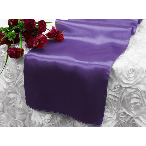 Large View Table Runner Satin - Purple 
