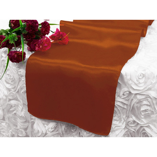 Large View Table Runner Satin - Rust