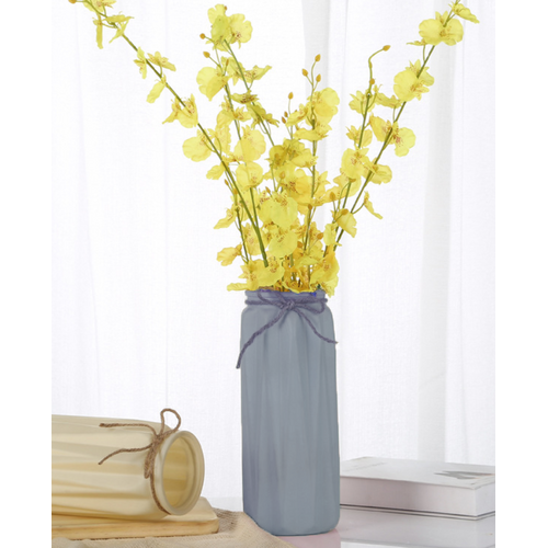 Large View 27cm Glass Flower Vase - GREY 