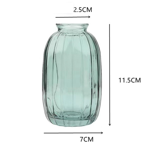 Large View Blue Glass Bud Vase - 7cm x 11cm