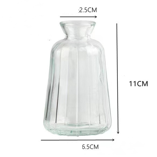Large View Clear Glass Bud Vase - 6.5cm x 11cm