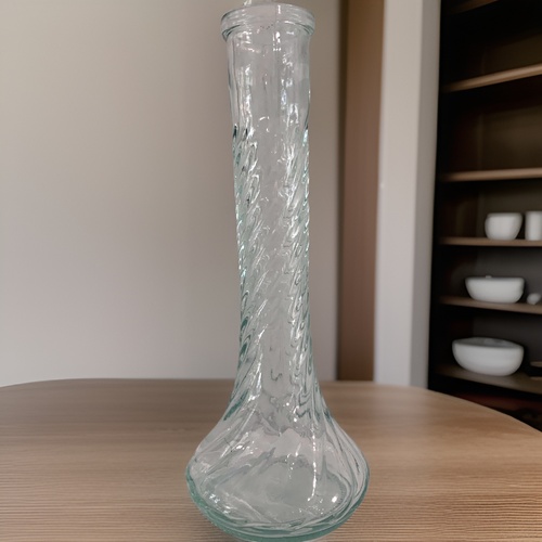 Large View Clear Glass Bud Vase - 23cm