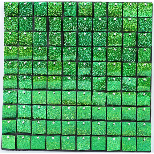Large View Green Sequin Hollographic Shimmer Panel Backdrop Wall/Curtain  Mirror Finish