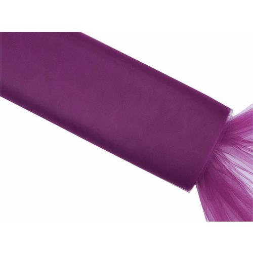 Large View 12inch x 100yd Tulle Roll - EggPlant