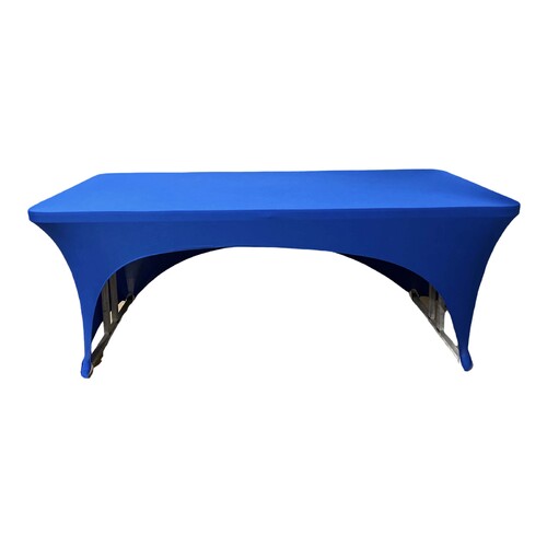 Large View 6Ft (1.8m) Royal Fitted 3 Sided Lycra Tablecloth Cover