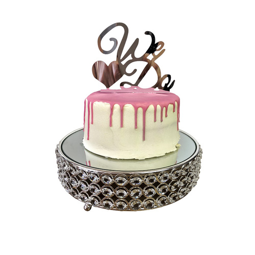 Large View Silver - WE DO Acrylic Cake Topper