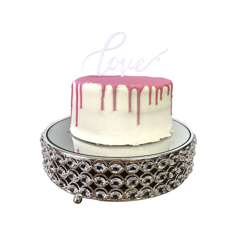 Large View White - LOVE Acrylic Cake Topper
