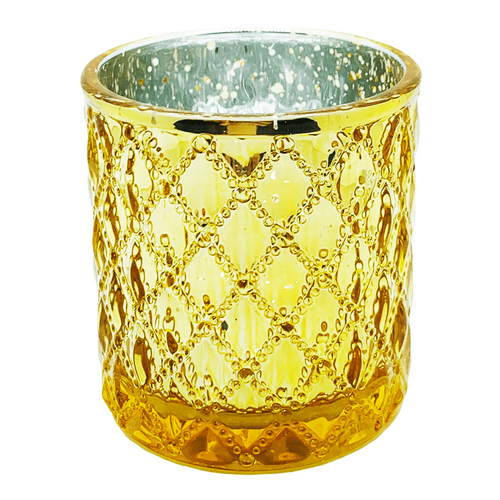 Large View 7cm - Mercury Gold Tea Light/Votive Candle Holder