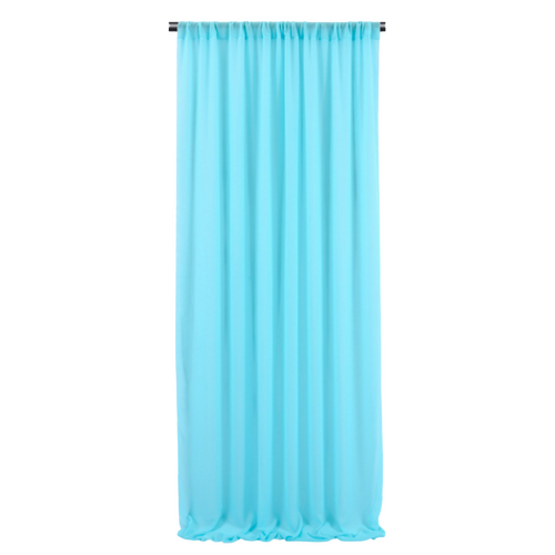 Large View Chiffon Backdrop Curtain Panel 3m - Turquoise