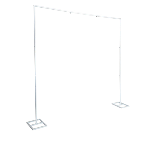 Large View 2m Square Balloon Arch/Backdrop Frame - White