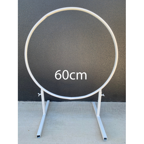 Large View 60cm Round Balloon Table Arch on stand - White