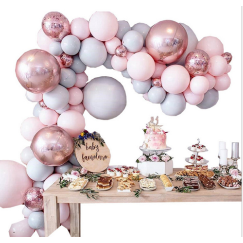 Large View 89pc Lavender/PinkTheme Balloon Garland Decorating Kit- Baby Shower