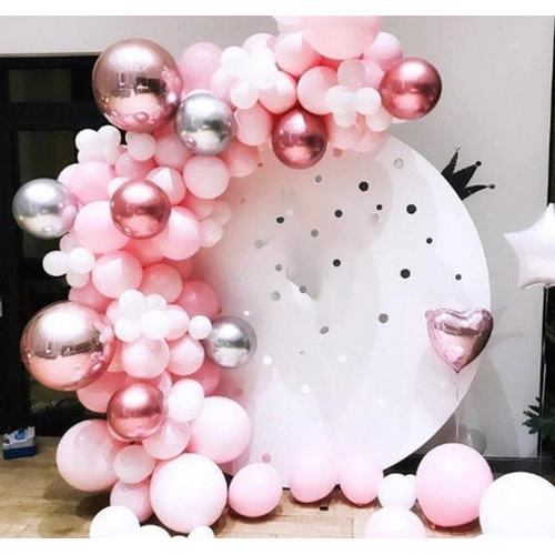 Large View Baby Shower Pink/Rose Gold - 90pcs Balloon Garland Decorating Kit