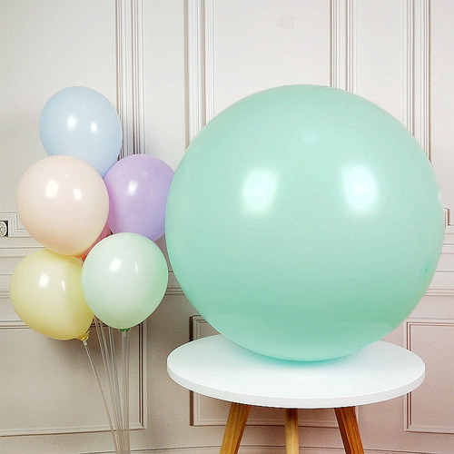 Large View 90cm (36") Pastel Macaroon Giant Balloon - Aqua