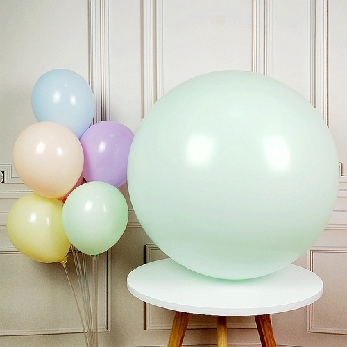 Large View 90cm (36") Pastel Macaroon Giant Balloon - Green