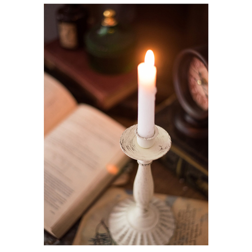 Large View Candle stick - 30cm White Candelabra