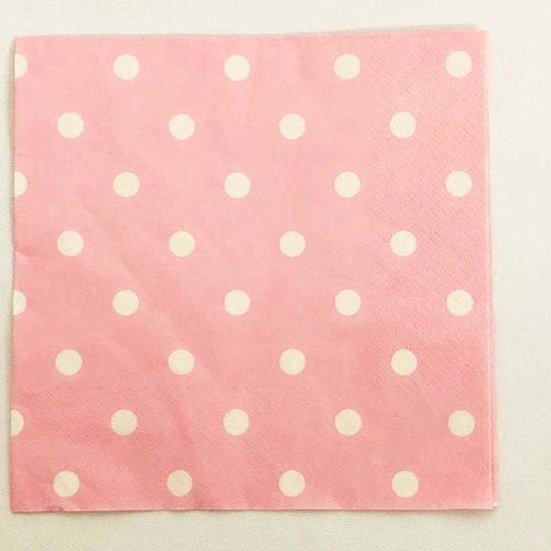 Large View 20pk - Paper Party Napkins Pink Dot