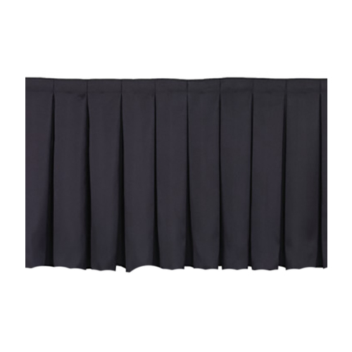 Large View 50cm High Black Stage Skirting - 6.4m 