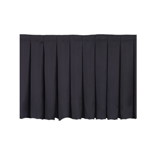 Large View 60cm High Black Stage Skirting - 6m