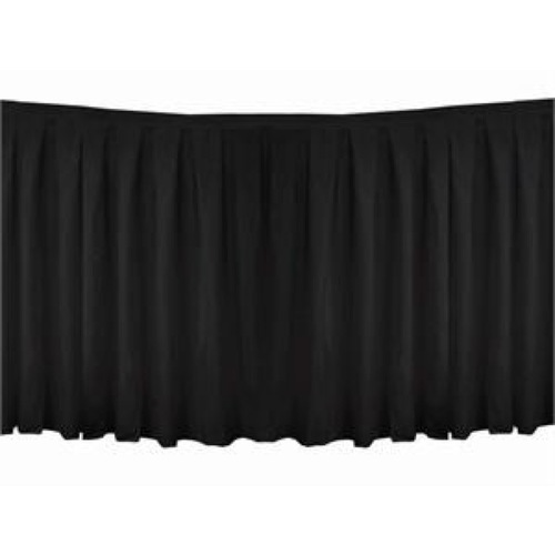Large View Table Skirting Polyester Black (5.2m)