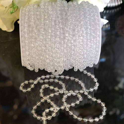 Large View 6mm Clear String Beads - 30m Chain/Garland