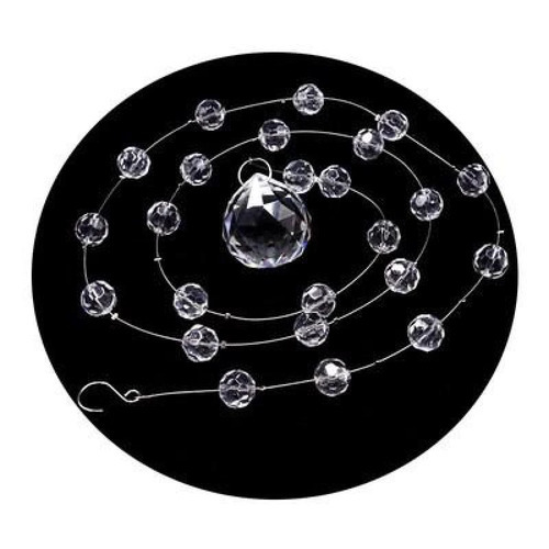 Large View 1m Clear Acrylic Ball Garland/Drop with hook
