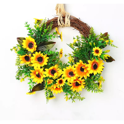 Large View 30cm Sunflower Wreath