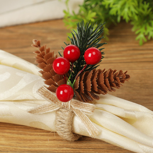 Large View Christmas Napkin Rings