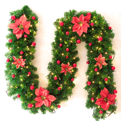 Large View 270cm Red Christmas Garland/Table Runner