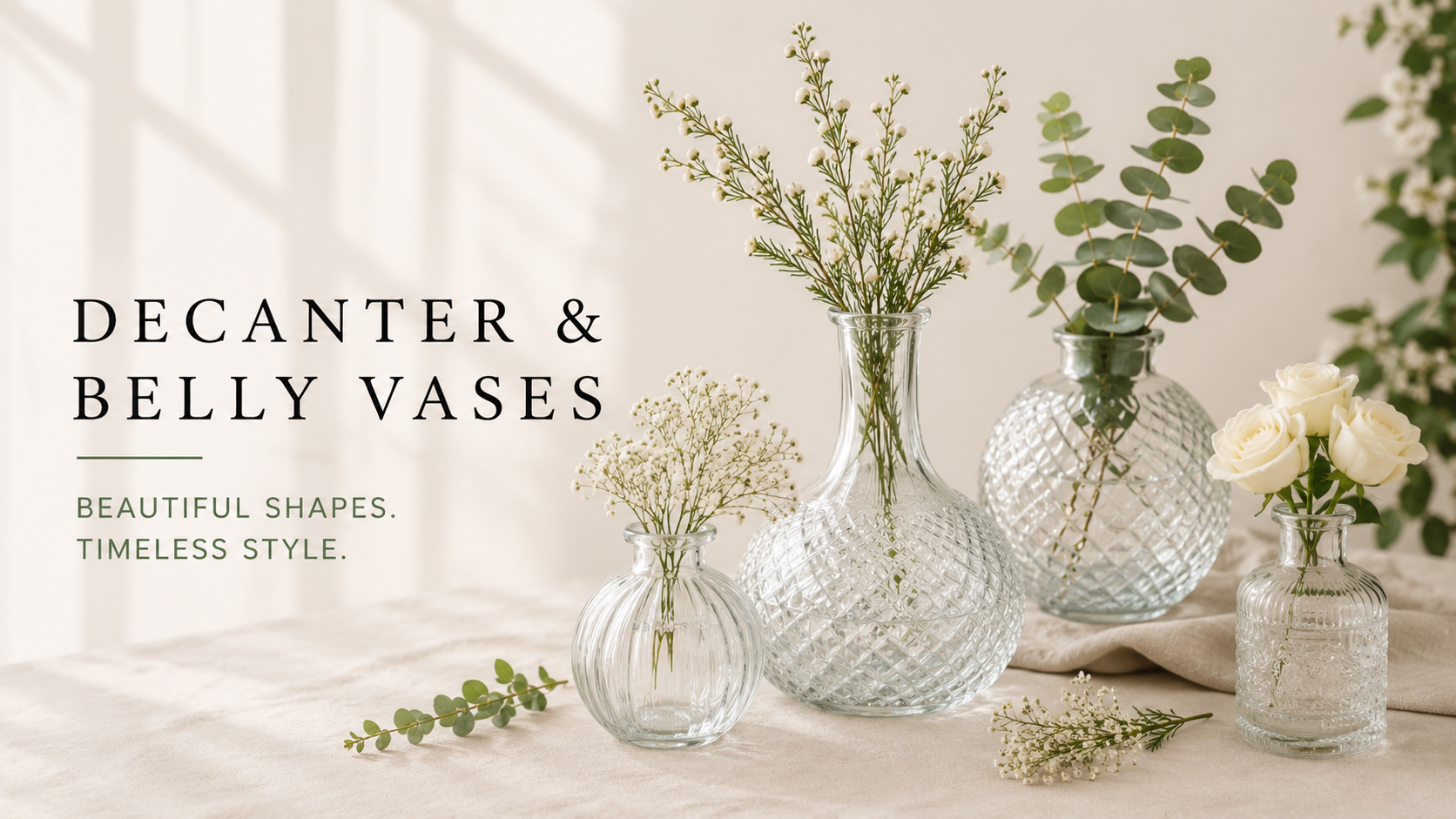 Decanter & Belly Vases